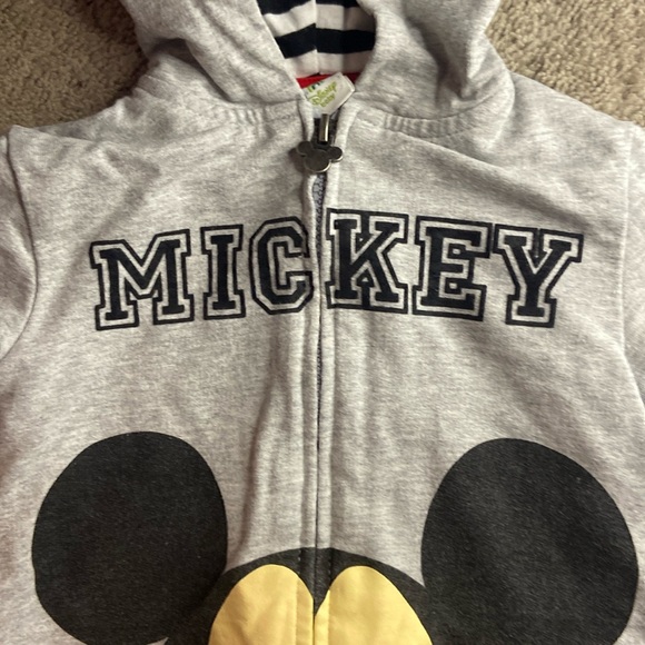 Disney Hooded Sweatshirt Zipper Mickey Mouse Hoodie Jacket 24 Months - Picture 2 of 11